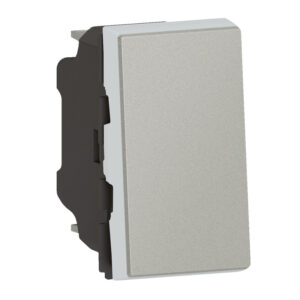 MSC Taster 6A, Steckklemmen, 1-modulig, beleuchtbar, Farbe: Aluminium Legrand 079230L