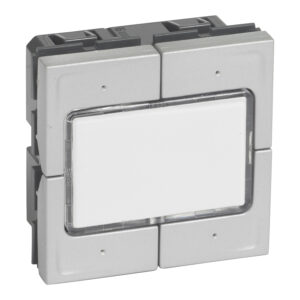 Mosaic 4-fach elektronischer Taster, 2 modulig, 0-24V Farbe: Aluminium Legrand 079246L