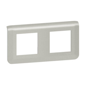 Mosaic Rahmen 2x2-modulig, horizontal Farbe: Aluminium Legrand 079304L