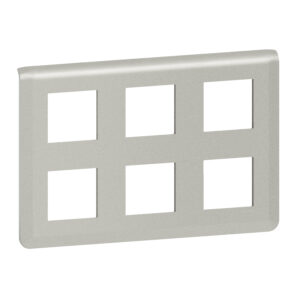 Mosaic Rahmen 2x3x2-modulig, horizontal Farbe: Aluminium Legrand 079332L
