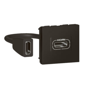 Mosaic Einsatz HDMI Typ A, 2 mod, inklusive 15 cm Anschlusskabel Farbe: Schwarz Legrand 079479L