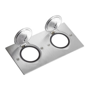 Deckelsatz 2x2-Modul Inox Legrand 089702