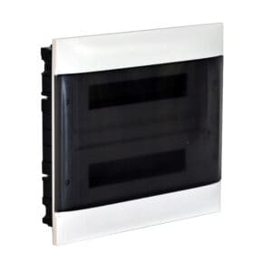 Practibox S Unterputzverteiler, mit Rauchglas-Kunstofftür, weiss, 2x 12 Module Legrand 135152