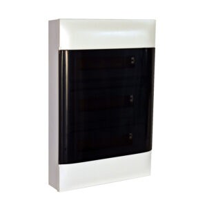 Practibox S Aufputzverteiler, mit Rauchglas-Kunstofftür, weiss, 3x 12 Module Legrand 135213