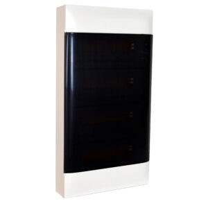 Practibox S Aufputzverteiler, mit Rauchglas-Kunstofftür, weiss, 4x 12 Module Legrand 135214