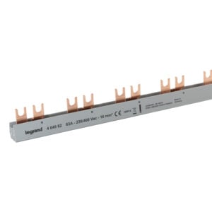 Gabelkammschiene, 2-polig, 1 m, 16 mm², 1P+N, für 19 AFDD  FI/LS Legrand 404982