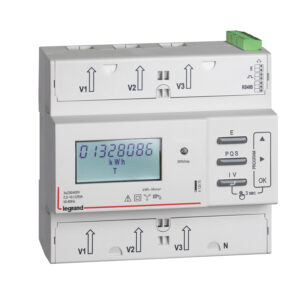 Energiezähler EMDX³, MID, 125A, 3-phasig, Direktanschluss, RS485+Impuls, 6TE Legrand 412075
