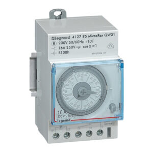 MicroRex QW31,analoge Wochenzeitschaltuhr mit Gangreserve,230V50/60Hz,1Kanal,3TE Legrand 412795