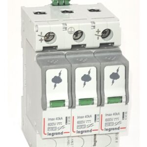 Überspannungsableiter Typ 2, Y-Schaltung+FM, 600 VDC, Imax 40 kA,(Ucpv)720VAC,3M Legrand 414155