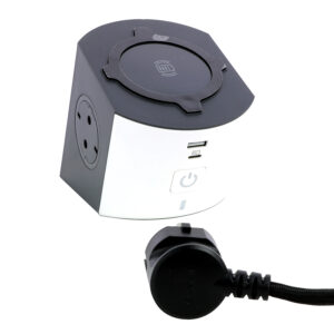 Power Work W-Charging,USB A+C, 2x Steckdose,2m Kabel Farbe: Ultraweiß/Dunkelgrau Legrand 694506