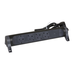 Drehbare Steckdosenleiste 4x Steckdose, SPD, 1,5m Kabel Farbe: Schwarz Legrand 694511