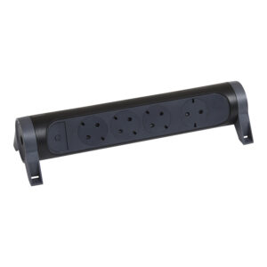 Drehbare Steckdosenleiste 4x Steckdose, ohne Kabel Farbe: Schwarz Legrand 694545