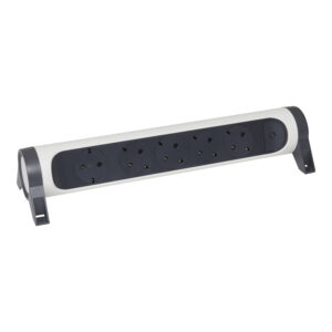 Drehbare Steckdosenleiste 5x Steckdose, ohne Kabel Farbe: Ultraweiß/Schwarz Legrand 694546