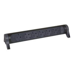 Drehbare Steckdosenleiste 6x Steckdose, ohne Kabel Farbe: Schwarz Legrand 694548