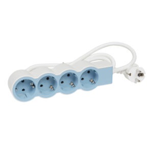 Flache Steckdosenleiste 4x Steckdose, 1,5 Meter Kabel Farbe: Soft Blue Legrand 694554