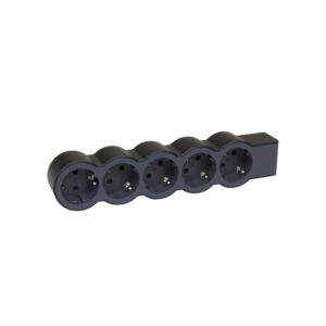 Flache Steckdosenleiste 5x Steckdose, ohne Kabel Kabel Farbe: Schwarz Legrand 694578