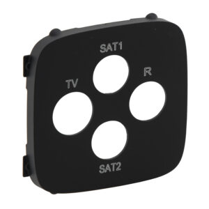 TV-R-SAT-SAT-Abdeckung für das Schalterprogramm VALENA ALLURE, Farbe: Schwarz Legrand 754818