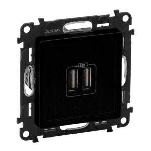 Valena Life 2xUSB Typ A Ladedose 2400mA Farbe: Schwarz Legrand 756312