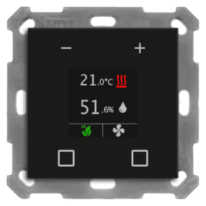 KNX Raumtemperaturregler Smart 55, Schwarz matt MDT SCN-RTR55S06.01