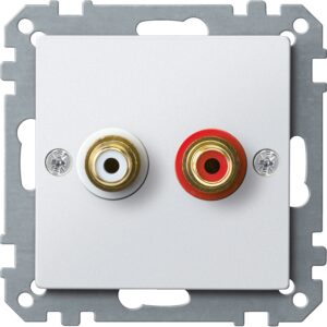 Steckdose für Audio Anschluss, polarweiß, System M, Merten MEG4350-0419