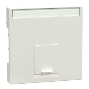 Zentralplatte für Schneider Electric-Connector 1fach, polarweiß glänzend, System M, Merten MEG4573-0319