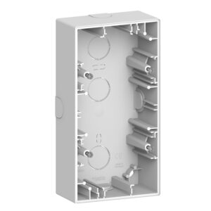 Merten System Design, Aufputzgehäuse, 2-fach, Lotosweiß, Merten MEG4024-6535