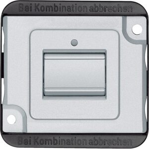 Aus/Wechsel-Kontrollschalter-Eins. 1-pol. 10 AX,AC 250 V,mattsilber,PANZER,StK, Merten MEG3106-7060