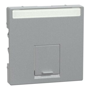 Zentralplatte für Schneider Electric-Connector 1fach, aluminium, System M, Merten MEG4573-0460