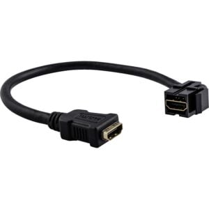HDMI-Keystone mit Kabelpeitsche, schwarz, Merten MEG4583-0002