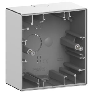 Merten System Design, Aufputzgehäuse, 1-fach, Edelstahl, Merten MEG4014-6536