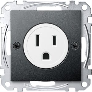 USA-Steckdosen-Einsatz, 15 A, anthrazit, System M, Merten MEG2151-0414