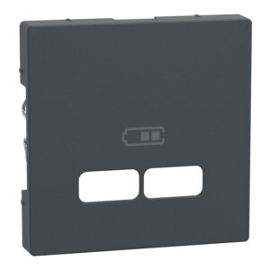 Zentralplatte für USB Ladestation-Einsatz, anthrazit, System M, Merten MEG4367-0414