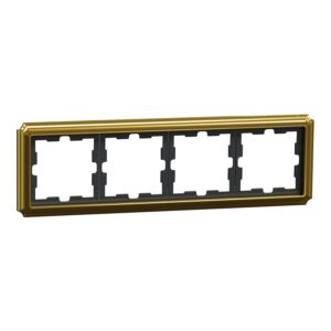 D-Antik Metallrahmen, 4-fach, 24k gold, Merten MEG4040-4741