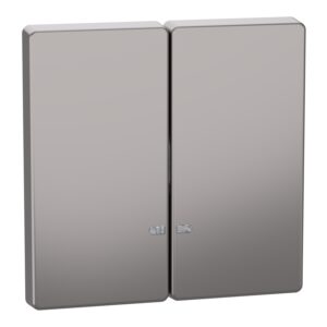 Doppelwippe mit Kontrollfenster, Nickelmetallic, System Design, Merten MEG3420-6050