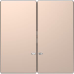 Doppelwippe mit Kontrollfenster, Champagnermetallic, System Design, Merten MEG3420-6051