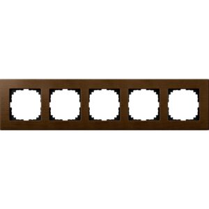 Holzrahmen, 5fach, Walnuss, M-PLAN, Merten MEG4055-3473