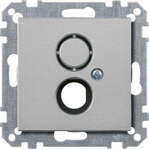 Zentralplatte für BNC/TNC-Buchse, aluminium, System M, Merten 468560