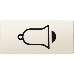 Symbole, rechteckig, Klingel, weiß, Merten 395800