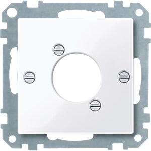 Zentralplatte für Audio-Steckverbinder XLR, aktivweiß glänzend, System M, Merten 468025