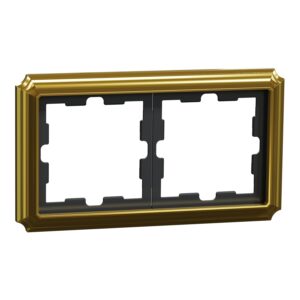 D-Antik Metallrahmen, 2-fach, 24k gold, Merten MEG4020-4741