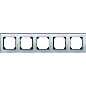 M-PLAN-Echtglasrahmen, 5fach, Diamantsilber, Merten 489560