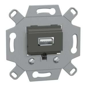 USB-Anschlussdosen-Einsatz 1-fach, mausgrau, Merten MEG4581-0000