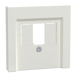 Zentralplatte für TAE/Audio/USB, polarweiß glänzend, System M, Merten 296019