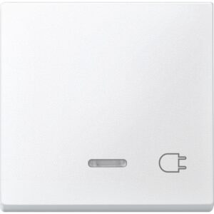 Wippe mit Kontrollfenster und Aufdruck Steckdose, polarweiß, System M, Merten 431719