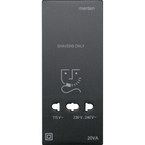 Zentralplatte für Rasiersteckdose, anthrazit, System M, Merten 213514
