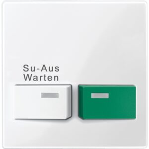 Zentralplatte für Dienstzimmereinheit, polarweiß glänzend, System M, Merten 452119