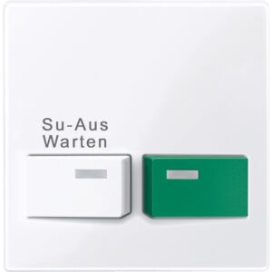Zentralplatte für Dienstzimmereinheit, aktivweiß glänzend, System M, Merten 452125