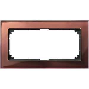 M-PLAN-Echtglasrahmen, 2fach ohne Mittelsteg, Mahagonibraun, Merten 487815