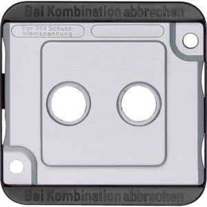 Zentralplatte für Antennensteckdosen, mattsilber, PANZER, Merten 294660