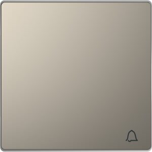 Wippe mit Kennzeichnung Klingel, Nickelmetallic, System Design, Merten MEG3305-6050